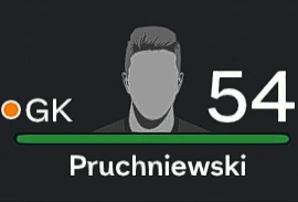 Example of player with no miniface - Mateusz Pruchniewski, Lech Poznań
