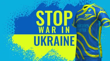 Stop War in Ukraine Arsenal FC Away Kit