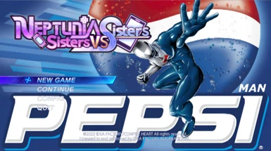 Pepsiman title screen mod for Neptunia Sister VS Sister