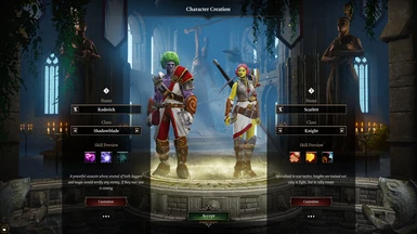 Character selection screen