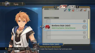 Adol DLC Hair Not Change Eyes