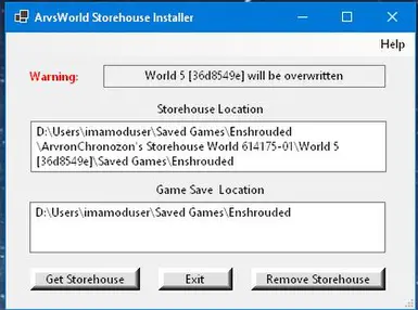 ArvsWorld Storehouse Installer
