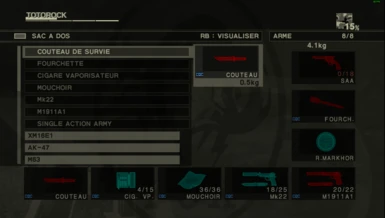 MGS3 - Red Blue and Green Item Icons