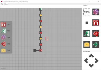 Only straight road map dungeon