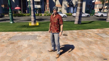 Okinawa Styled Kiryu outfit for Infinite Wealth Trials