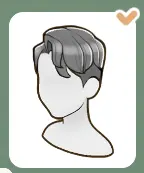Slicked hair