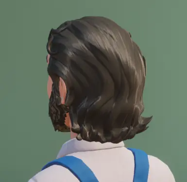 Slicked hair