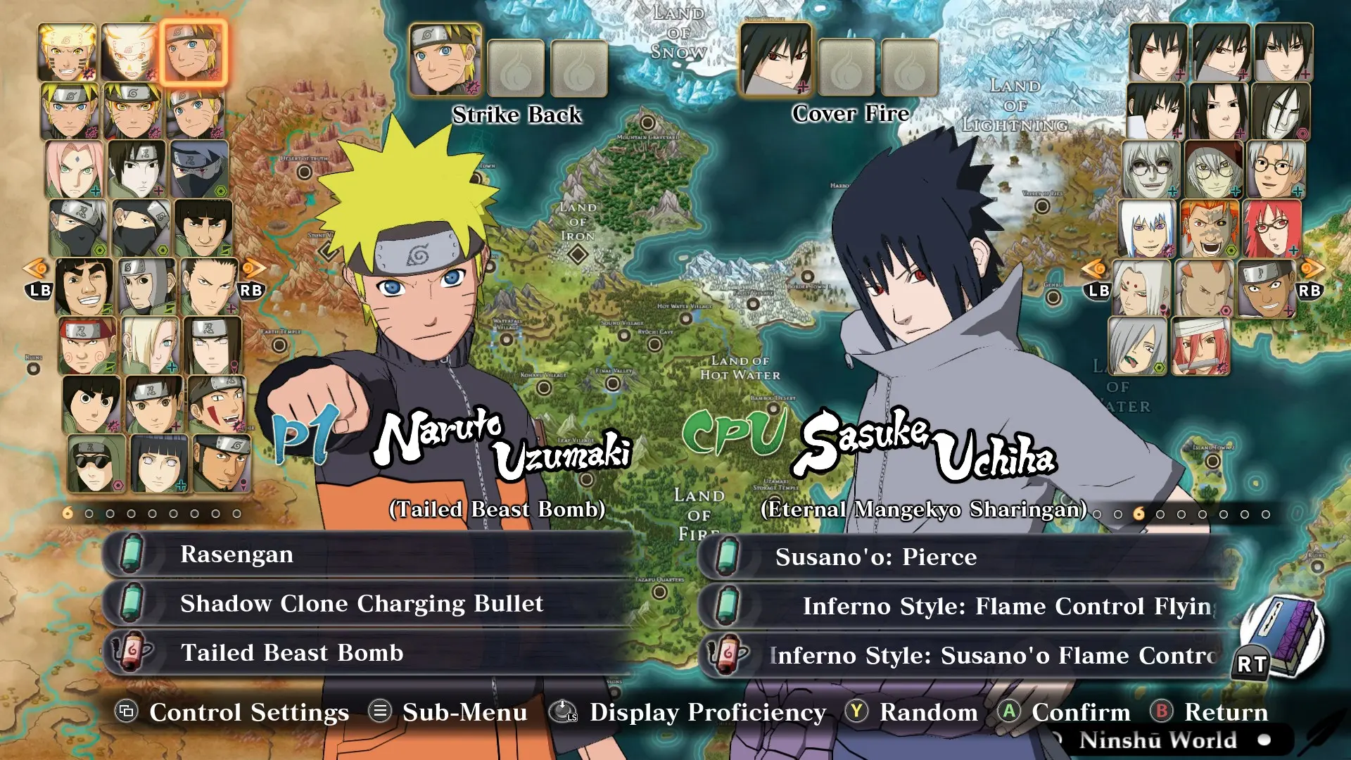 Shinobi World Map Character Select Background at NARUTO X BORUTO ...