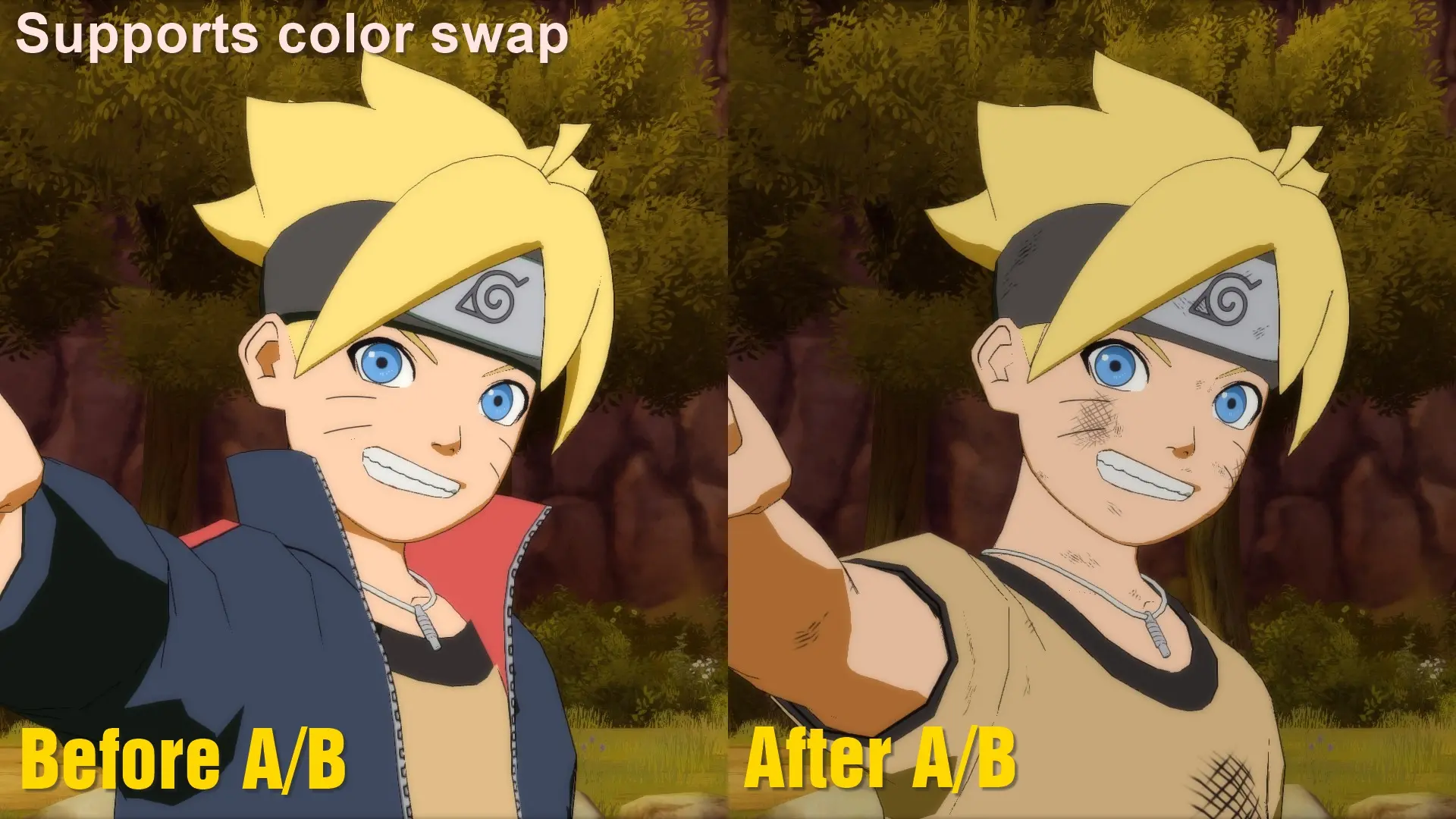 Boruto No Jacket Armor Break Swap and Custom Finish Cut-In Image ...