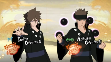 Indra Otsutsuki and Ashura Otsutsuki (Black Robe)