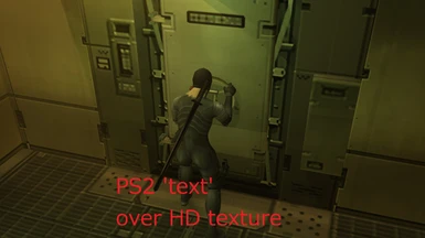 PS2 text over HD texture