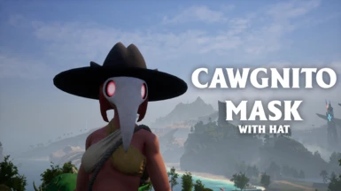 Cawgnito mask with hat (Witch hat replacement)