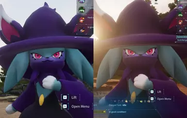 Left: Default Katress, Right: Mouth Cover (Halloween Skin)