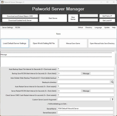 Palworld Server Manager