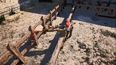 man tries to jump out the arena but gets caught
