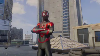 Miles Classic Suit red glove and belt (AND upgraded suit)
