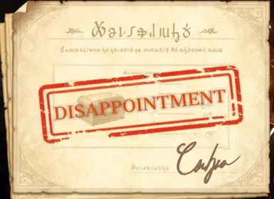 DISAPPOINTMENT