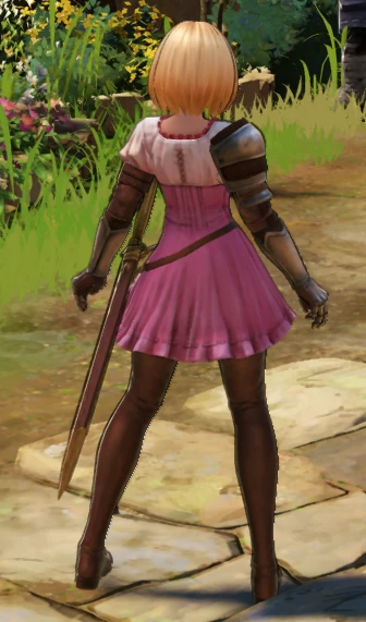 Main female character skirt length