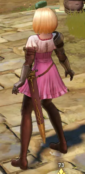Main female character short sheath