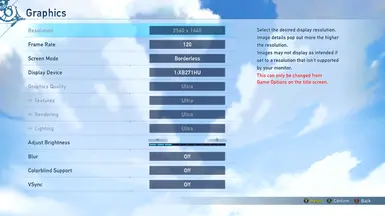 graphics settings