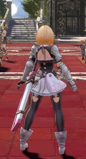 Short scarf for Djeeta's skirt and No scarf version