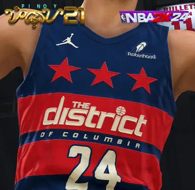 NBA 2k23  2k24 Washington Wizards Statement jersey for 2024-25