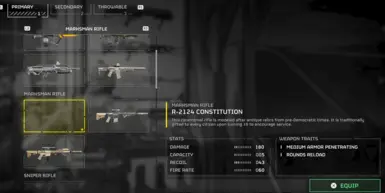 Invisible R-2124 Constitution Rifle