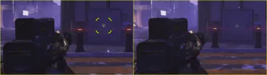 Comparison: Circle crosshair ON/OFF