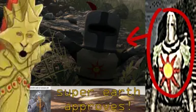 (BROKEN) DS1 Solaire plushie replaces B-100 Portable Hellbomb and G-123 Thermite