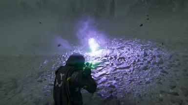 purple bolt explosion stays but some color appears