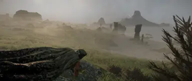 with mud/blood effects
