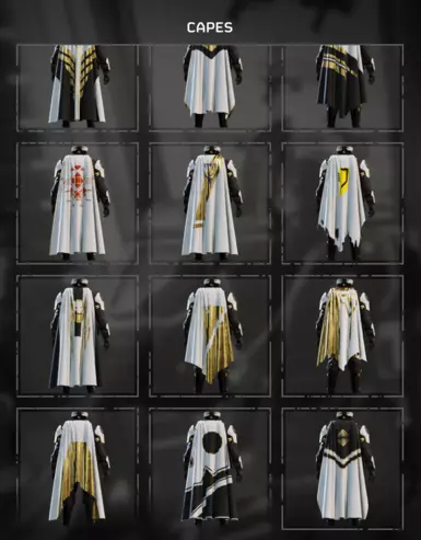 White-Gold Capes with Decal