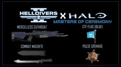 Halo - Masters of Ceremony Replacers - Merciless Cutthroat - Pulse Grenade - Combat Machete - CTF Flag
