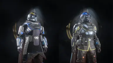 Blue Black and White I-92 Fire Fighter Armor
