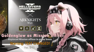 Goldenglow(from arknights) replace Mission Control's voice