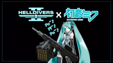 Hatsune Miku Po Pi Po over AC-8 Autocannon