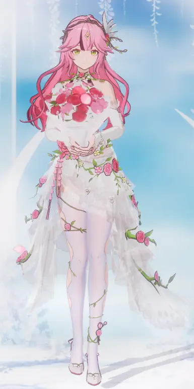 Lan HC Outfit (Ivory Bloom) Transparent Dress Mod