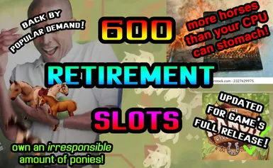 Retirement Pasture Upgrade (600 Slots)