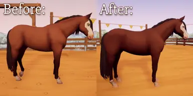 Horse base coats retextured