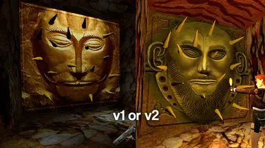 Golden Mask Spike Trap Texture