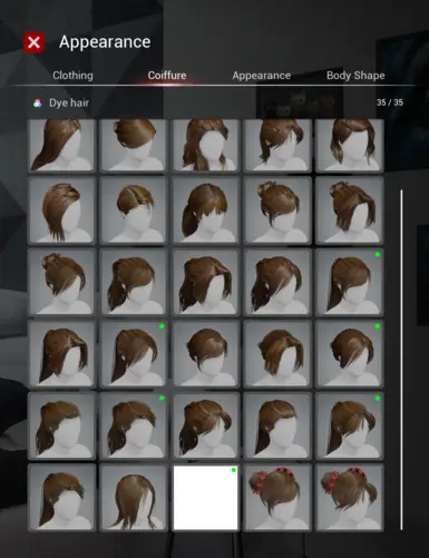 Green Dot = Hidden Hairstyle