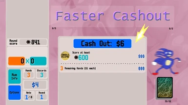 Faster cash out screen (end of round)