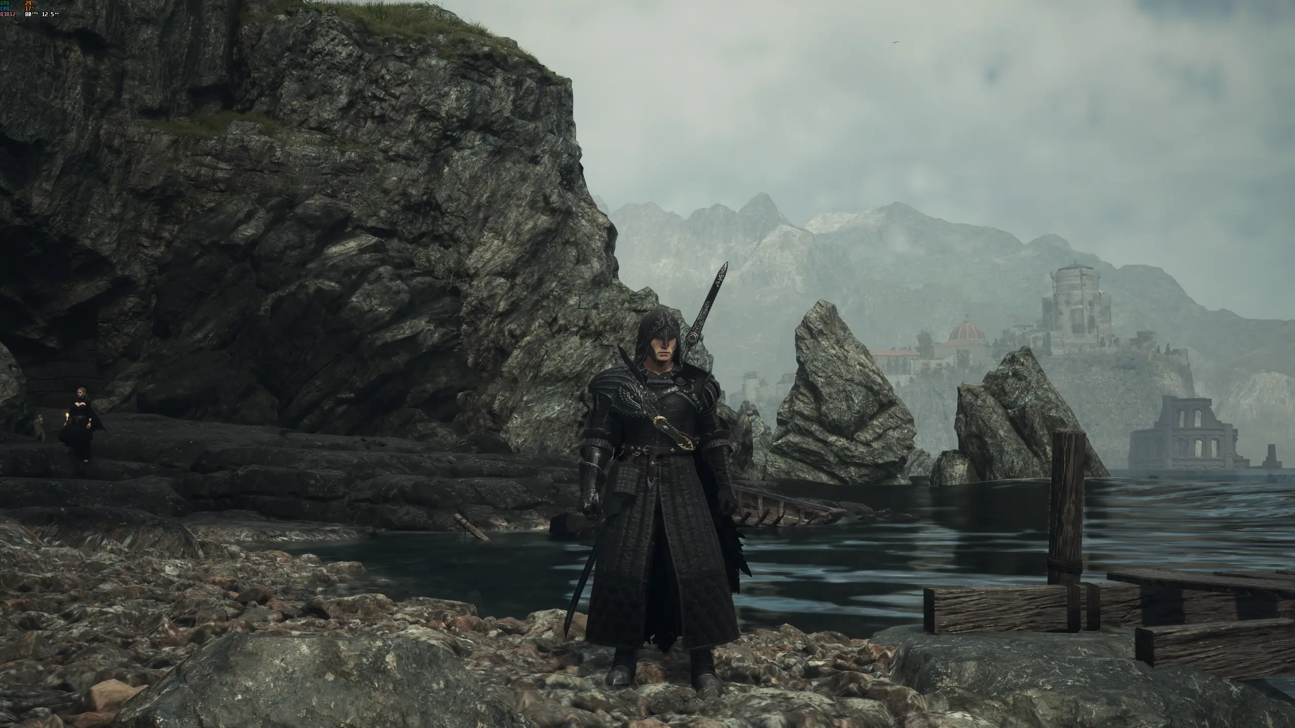 Black Duelist Coat and Black Guerco Feathercloak at Dragon's Dogma 2 ...