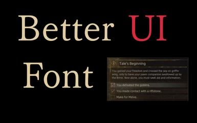 Better UI - Font