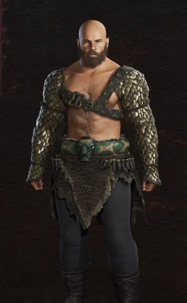 Final Roar M (kept as the one barbarian shirtless option, but armored up a bit)