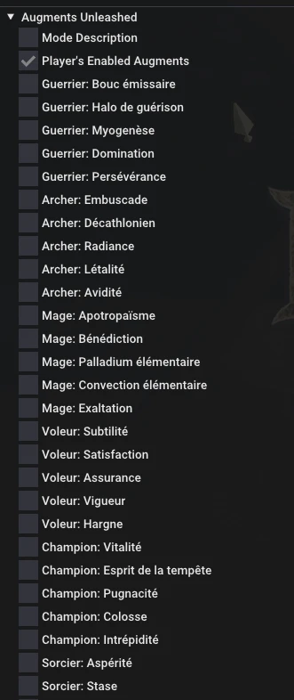 Augments Infinity French Translation