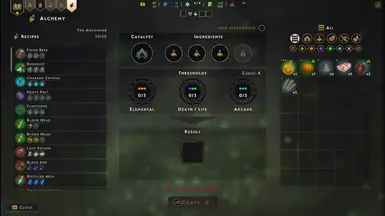 Start with all crafting recipes
