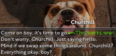 Churchill Summons Dogmeat Fix - OBSOLETE WITH FOLON 1.01