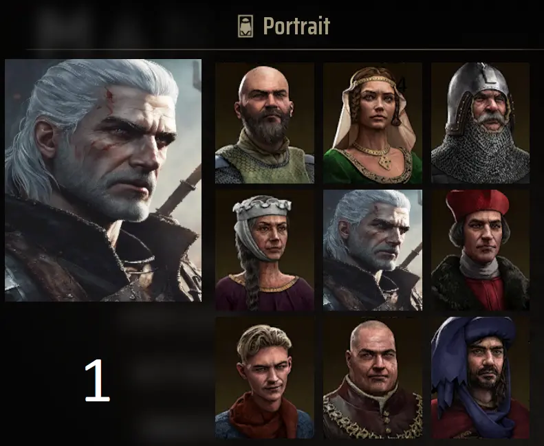 Geralt Portraits at Manor Lords Nexus - Mods and community