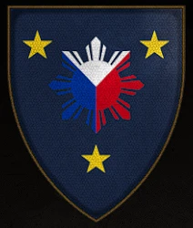 3 Stars and A Sun Coat of Arms (Red and Blue)
